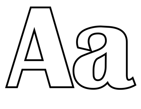 Classic Letter A Coloring Page